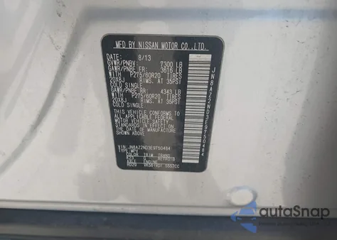 2014 Infiniti Qx80 from USA, damaged, VIN JN8AZ2ND3E9750484